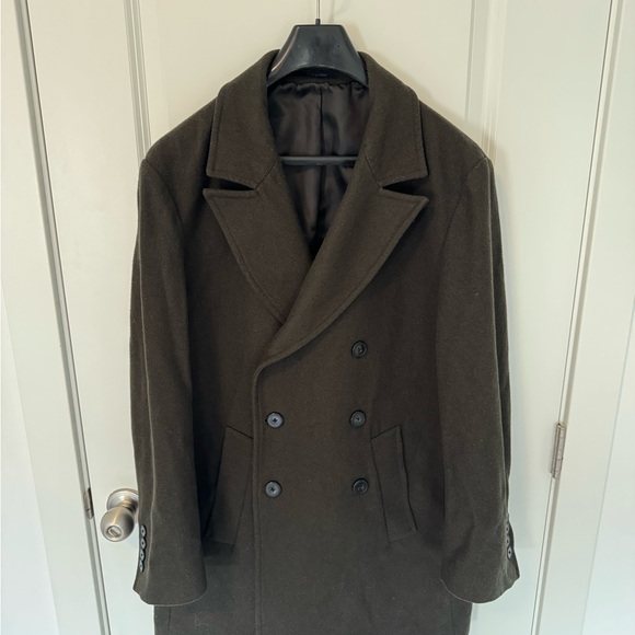 Dkny Other - DKNY Men's Double-Breasted winter Pea Coat - Dark Olive